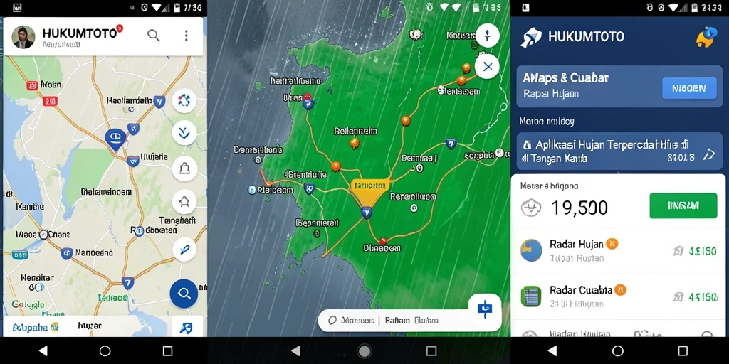 Tampilan antarmuka HUKUMTOTO yang menampilkan peta Radar Hujan.