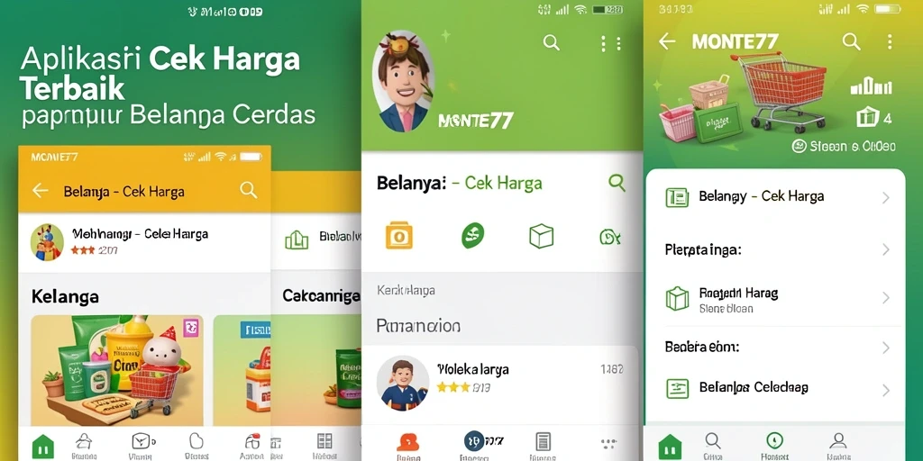 Tampilan antarmuka MONTE77 dengan fitur cek harga yang praktis.
